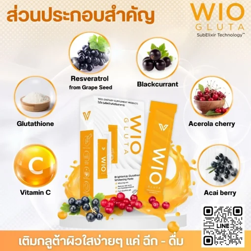 WIO Gluta ,ไวโอ กลูต้า ,กลูต้าผิวขาว, กลูต้าผิวขาวใส, กลูต้า , gluta , ผิวขาวกระจ่างใส (7)