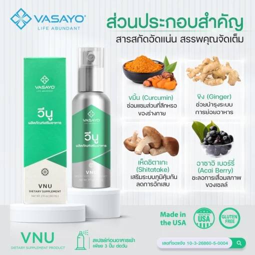 VNU-VASAYO-วีนู-วาซาโย ลดปวดข้อ ปวดเข่า ลดอักเสบ 4